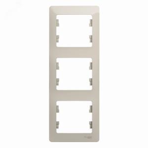 Рамка 3-я вертикальная Молочный Glossa