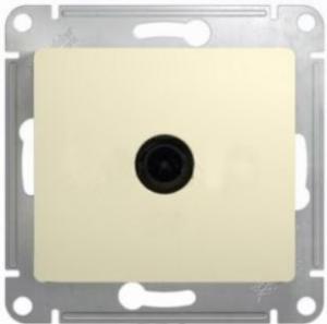 Розетка TV антенна С/У оконечная Молочный Glossa