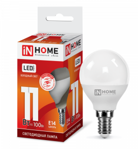 Лампа светодиодная LED-ШАР-VC 11Вт 230В Е14 6500К 1050Лм IN HOME