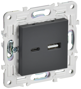 Розетка USB А+С 18Вт С/У Титан Skandy