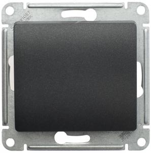 Выключатель 1-кл 10А С/У кнопочный Антрацит Glossa