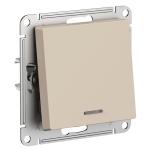 Переключатель 1-кл 10А С/У с индикатором Песочный AtlasDesign