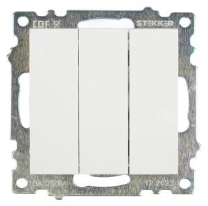 Выключатель 3-кл 10А С/У Белый Катрин