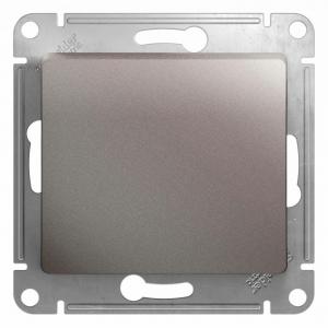 Переключатель 1-кл 10А С/У Платина Glossa