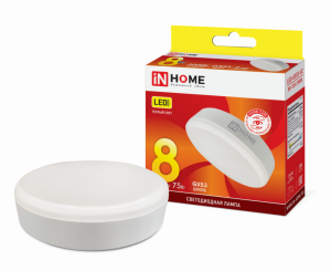 Лампа светодиодная LED-GX53-VC 8Вт 230В 3000К 760Лм IN HOME
