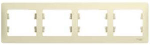 Рамка 4-я горизонтальная Бежевый Glossa