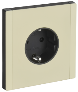 Розетка 1-м 16А С/У З/К со шторками Металл серый сланец Forte&Piano