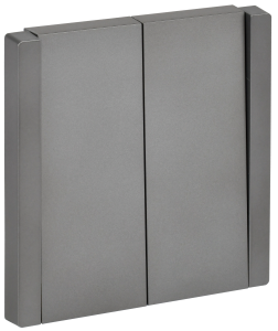 Переключатель 2-кл 10А С/У перекрестный Сталь Forte&Piano