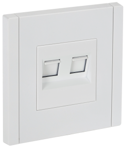Розетка RJ45+RJ45 кат.6 С/У Белый Forte&Piano