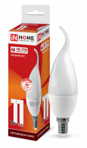 Лампа светодиодная LED-СВЕЧА НА ВЕТРУ-VC 11Вт 230В Е14 6500К 1050Лм IN HOME