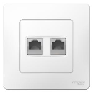 Розетка RJ45 кат.5E+ RJ11 С/У Белый Blanca