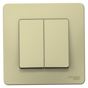 Выключатель 2-кл 10А С/У Бежевый Blanca