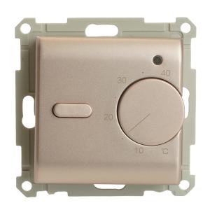 Терморегулятор для теплого пола 250В 3500Вт С/У Шампань Катрин