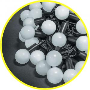 Гирлянда Шарики D2,4см IP44 230V белый 8м NGF-B02-70CW-10-8m-230-BL-IP44 Navigator