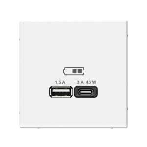 Розетка USB А+С (А7,5Вт+С45Вт) С/У Белая ArtGallery
