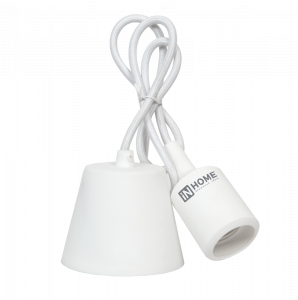 Подвес Е27 силиконовый со шнуром 1м белый IN HOME