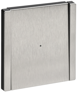 Переключатель 1-кл 10А C/У проходной с индикатором Металл никель Forte&Piano