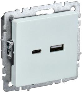 Розетка USB А+С 18Вт С/У Жемчуг Brite