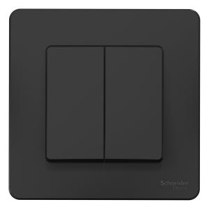 Выключатель 2-кл 10А С/У Антрацит Blanca