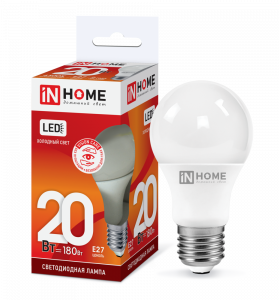 Лампа светодиодная LED-A60-VC 20Вт 230В Е27 6500К 1900Лм IN HOME