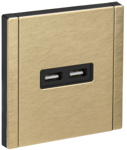 Розетка USB А+А 3,1А С/У Металл Шампань Forte&Piano