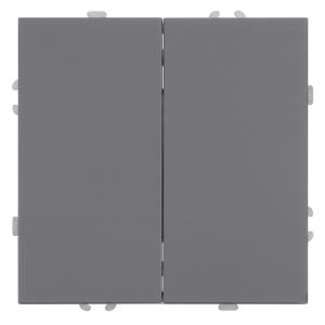 Выключатель 2-кл 10А С/У Патиново-серый Эмили