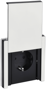 Розетка 1-м 16А С/У З/К со шторками с крышкой IP44 Металл Белый Forte&Piano