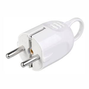 Вилка разборная угловая с з/к с кольцом 16А белая ВПу12-01-Ст IEK