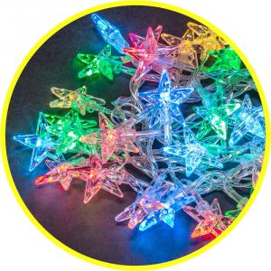 Гирлянда Звездочки 3,9м IP20 RGBY 220V 30LED NGF-D005-30RGBY-230 14043