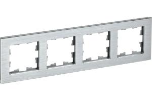 Рамка 4-я Металл Алюминий Brite