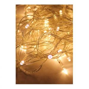 Гирлянда светодиодная 120LED бел. прозр. провод 12.8м (11.3+1.5) 8 режимов мигания IP20 тепл. бел. Космос