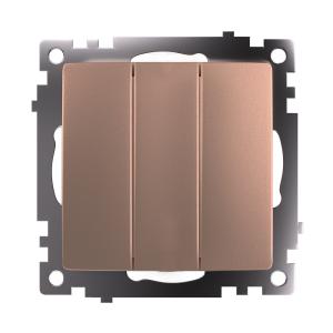 Выключатель 3-кл 10А С/У Шампань Катрин