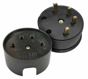 Разъем печной РШ/ВШ карболитовый 25А 380В черный 9112 IN HOME