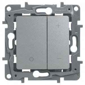 Светорегулятор нажимной, 400Вт Алюминий Legrand Etika