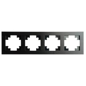 Рамка 4-я металл Черный Катрин