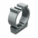 Держатель с фиксатором Д-20 для жесткой и гибкой трубы, серый