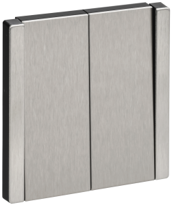 Выключатель 2-кл 10А С/У Металл никель Forte&Piano