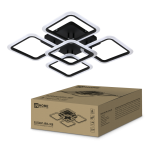 Светильник светодиодный ELEGANT ARIS-90B 90Вт 230В 3000-4000-6500K 7000Лм 590х590х130мм c пультом ДУ черный IN HOME