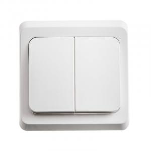 Выключатель 2-кл 10А С/У Белый Etude