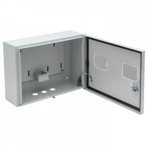 Щит металлический герметичный учетный навесной 1 фазный с окнами под два счётчика 310х420х150 IP54 ЩУ-1/2-0   EKF