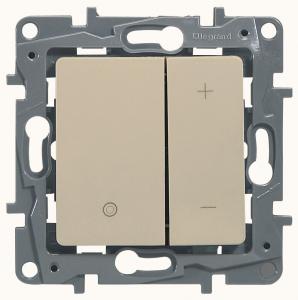 Светорегулятор нажимной, 400Вт Слоновая кость Etika Legrand