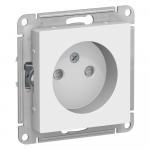 Розетка 1-м 16А С/У со шторками Белый AtlasDesign