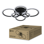 Светильник светодиодный ELEGANT BLISS-120B 120Вт 230В 3000-4000-6500K 8400Лм 780х550х130мм c пультом ДУ черный IN HOME