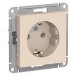 Розетка 1-м 16А С/У З/К Бежевый AtlasDesign