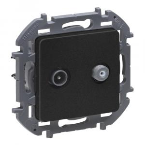 Розетка TV/SAT "звезда" Антрацит Legrand INSPIRIA