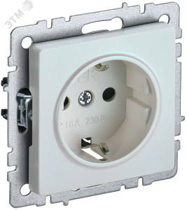 Розетка 1-м 16А С/У З/К Жемчуг Brite
