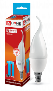 Лампа светодиодная LED-СВЕЧА НА ВЕТРУ-VC 11Вт 230В Е14 4000К 1050Лм IN HOME