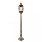 Светильник садово-парковый «Классика» (НТУ)  8110 1*100W, E27, 230V, IP44, цвет черное золото, 8-и гранник, столб средний, 160*160*11 Feron