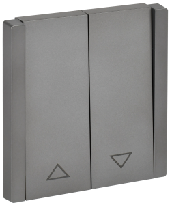 Выключатель 2-кл 10А С/У для жалюзи Сталь Forte&Piano