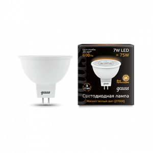 Лампа светодиодная Gauss LED MR16 GU5.3 7W 2700K